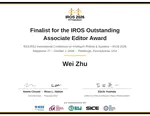 Finalist for the IROS Outstanding Associate Editor Award